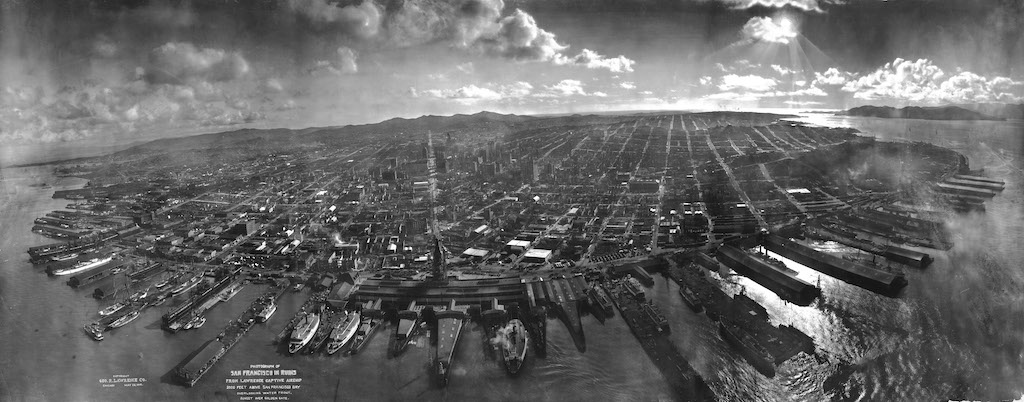 San Francisco city destroyed by the earthquake